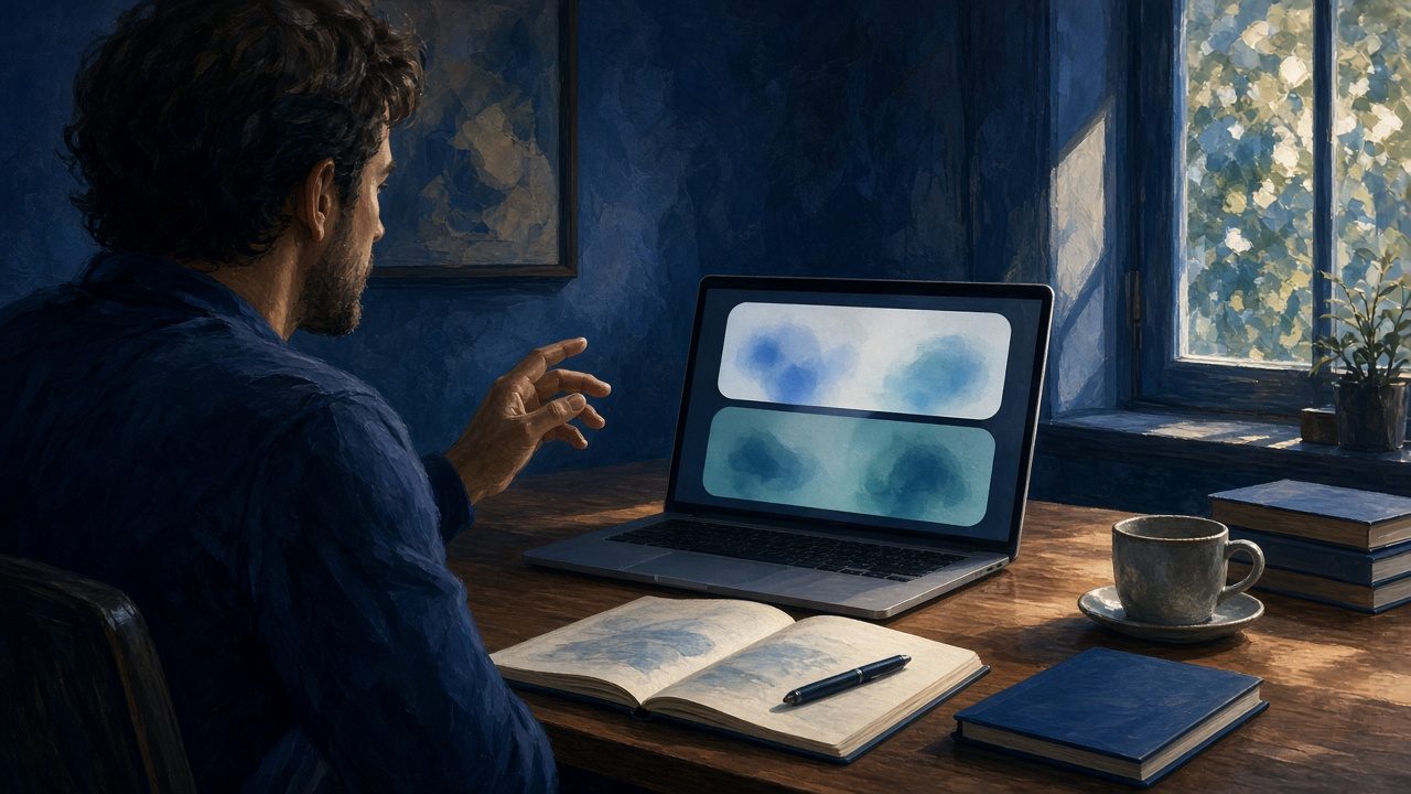 Conceptual illustration of a person asking a question at a laptop. Sign-in required. Not a live transcript.